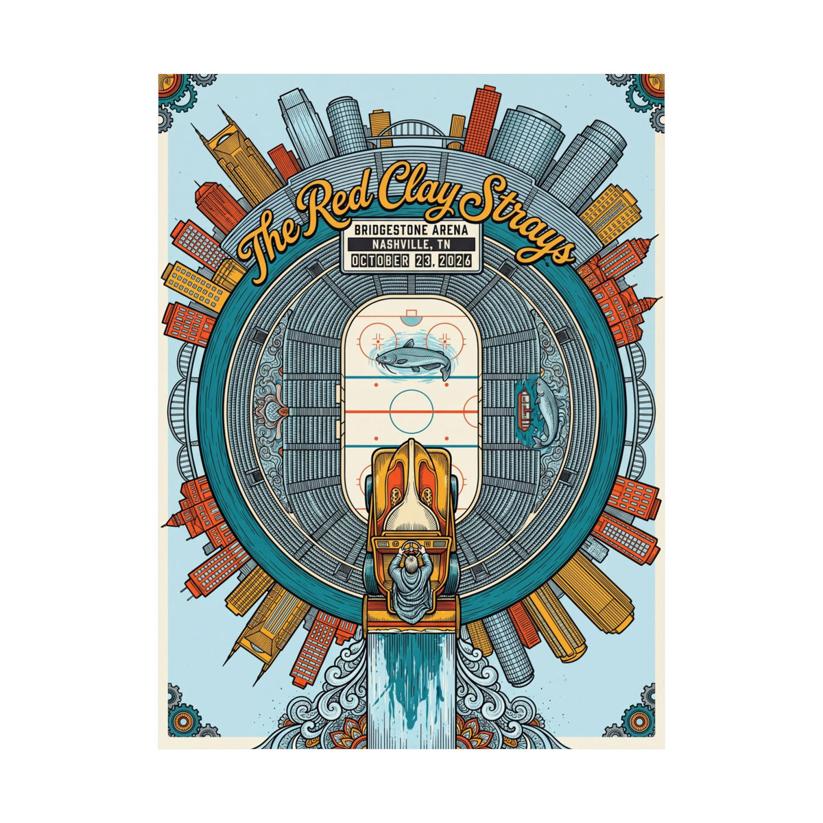 The Red Clay Strays | October 23, 2026 | Nashville, TN | Concert Poster