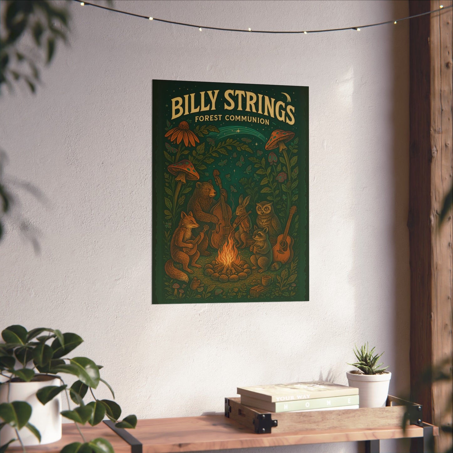 Billy Strings | Woodland Animals Bluegrass Campfire Music Fan Art
