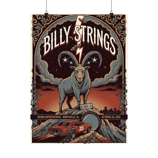 Billy Strings | October 24, 2026 | Huntsville, AL | Concert Poster