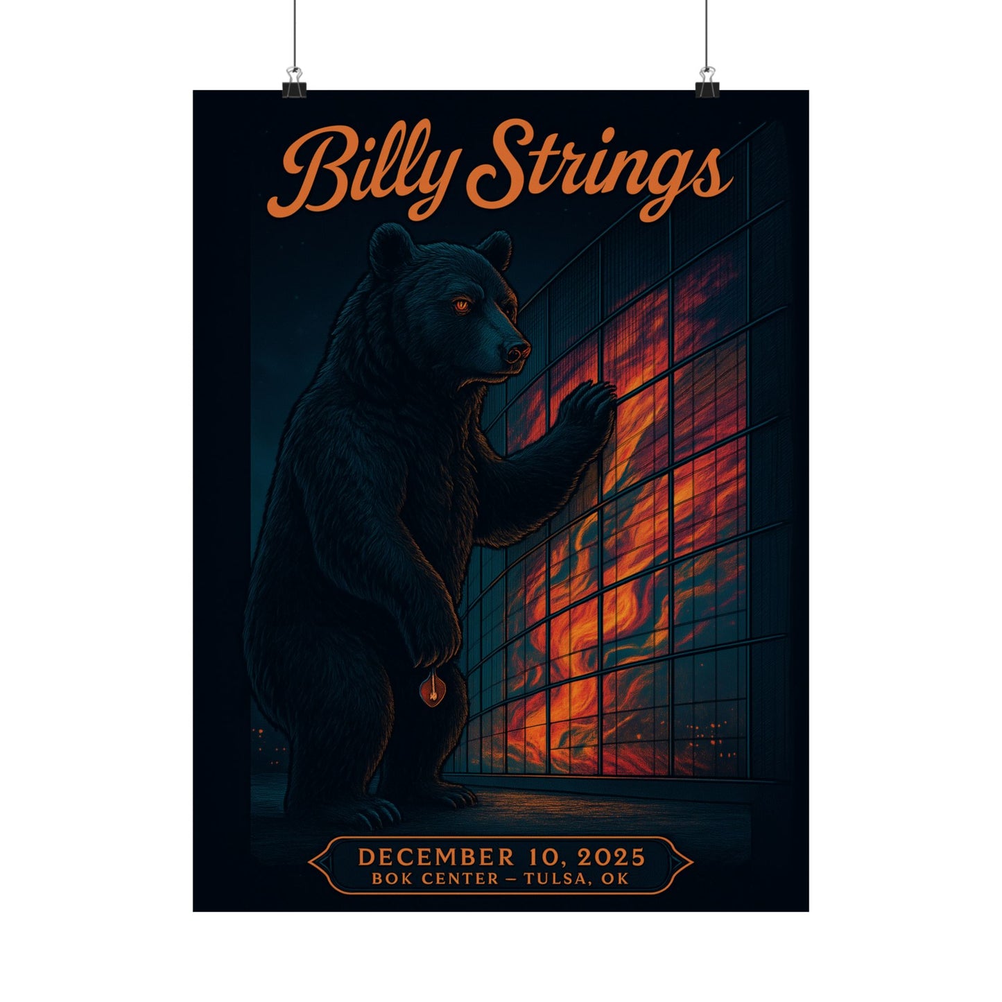 Billy Strings Tulsa OK | BOK Center | December 10, 2025 | Concert Poster | Variant 2