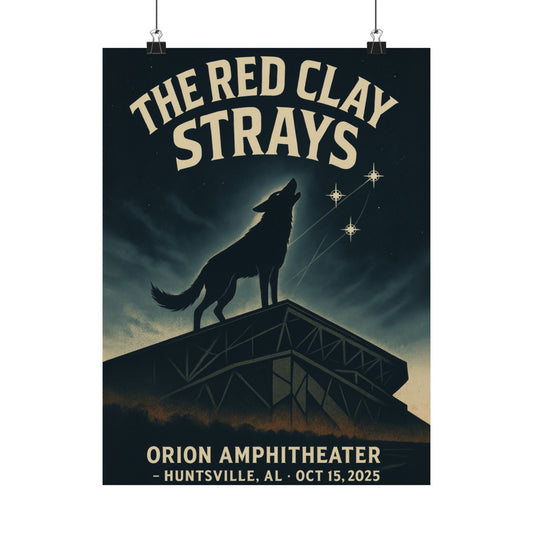 The Red Clay Strays Huntsville, AL Concert Print | October 15, 2025 | Orion Amphitheater | Variant 2