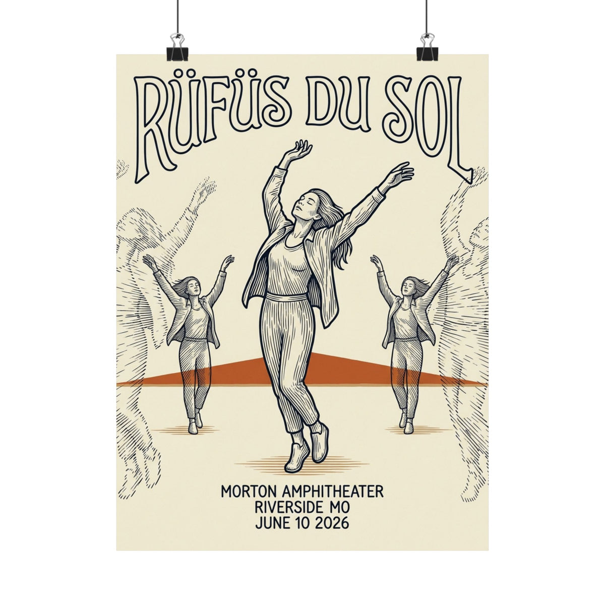 Rüfüs Du Sol | June 10, 2026 | Riverside, MO | Concert Poster