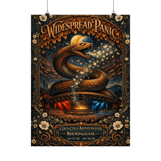 Widespread Panic | 04/17/26–04/18/26 | Birmingham, AL | Concert Poster  | V2