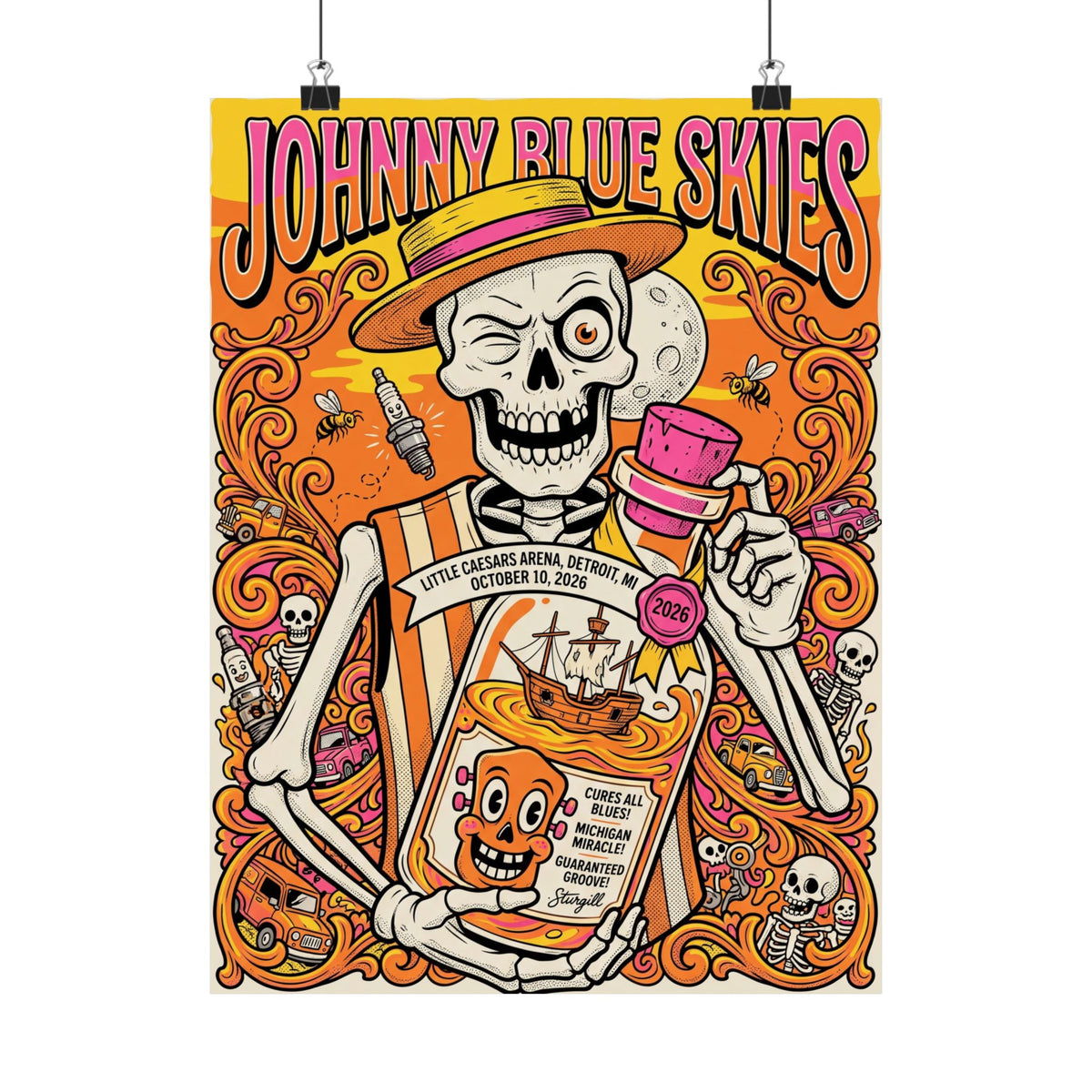 Johnny Blue Skies | October 10, 2026 | Detroit, MI | Concert Poster
