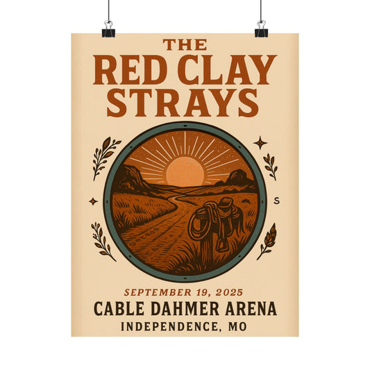 The Red Clay Strays Independence MO Concert Print | September 19, 2025 | Cable Dahmer Arena | Variant 1