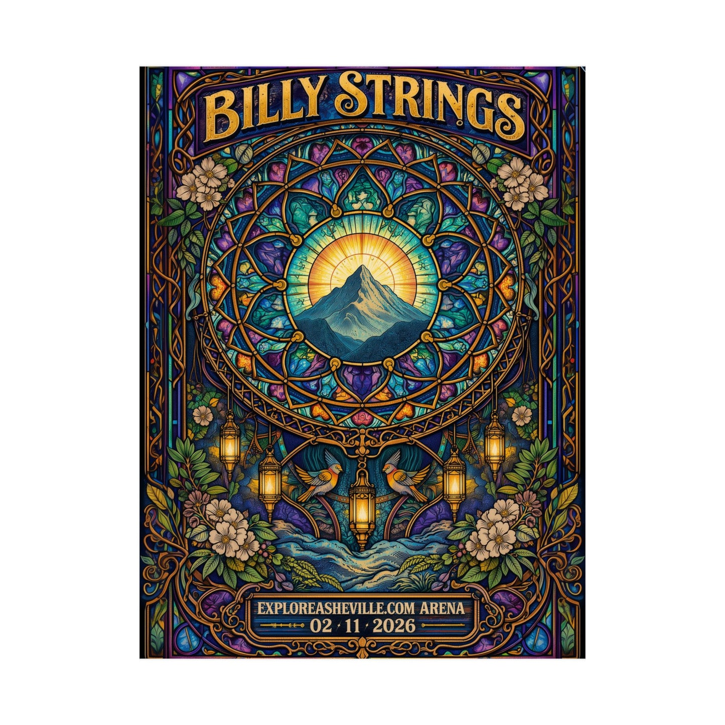 Billy Strings | 02/11/2026 | Asheville, NC | Concert Poster  | N3