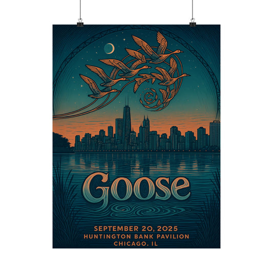 Goose Chicago Concert Poster | September 20, 2025 | Huntington Bank Pavilion | Variant 2