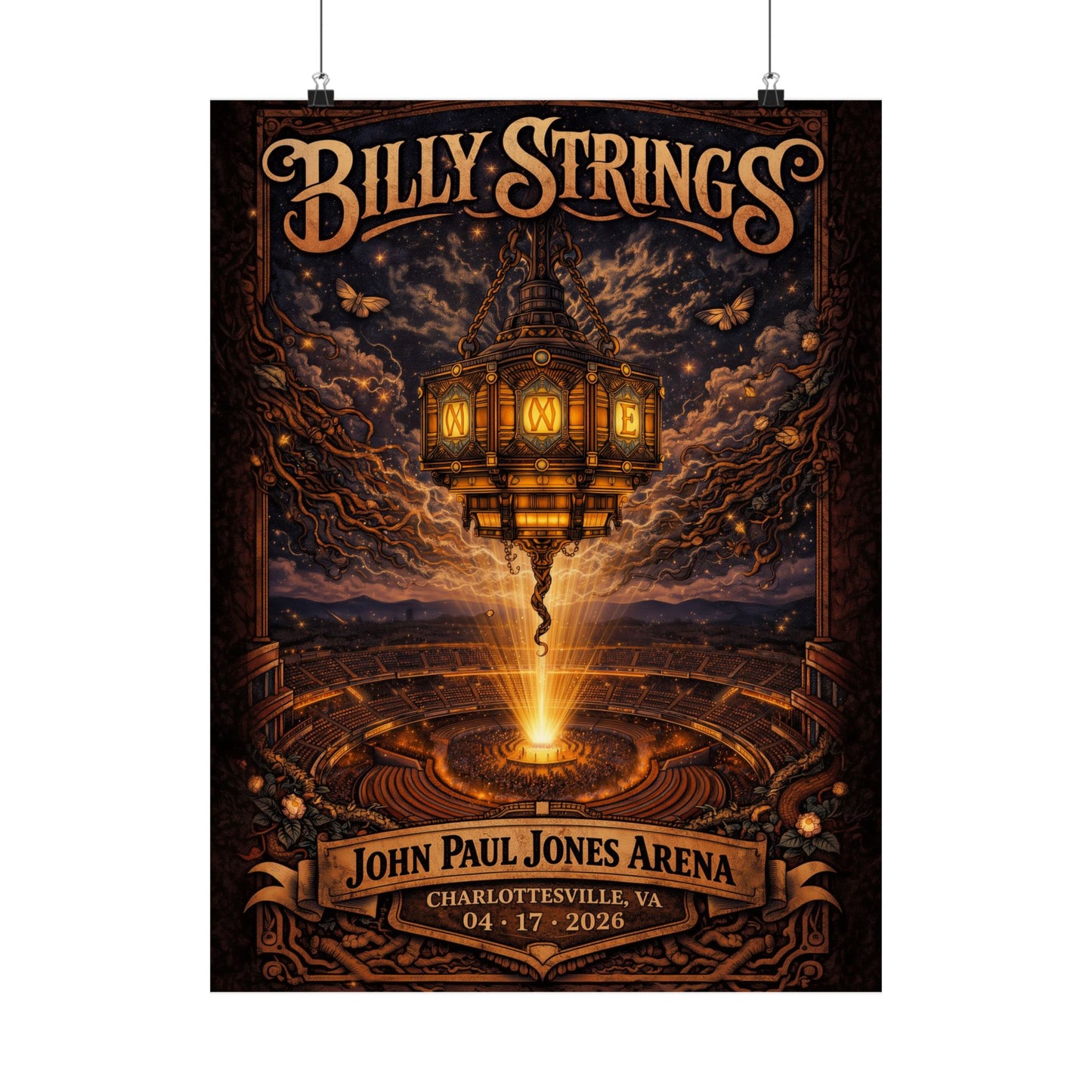 Billy Strings | 04/17/2026 | Charlottesville, VA | Concert Poster  | N1