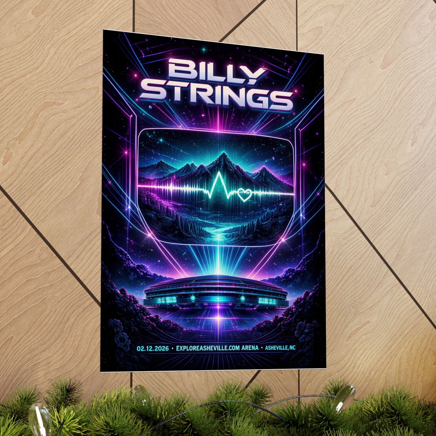 Billy Strings | 02/12/2026 | Asheville, NC | Concert Poster  | N4