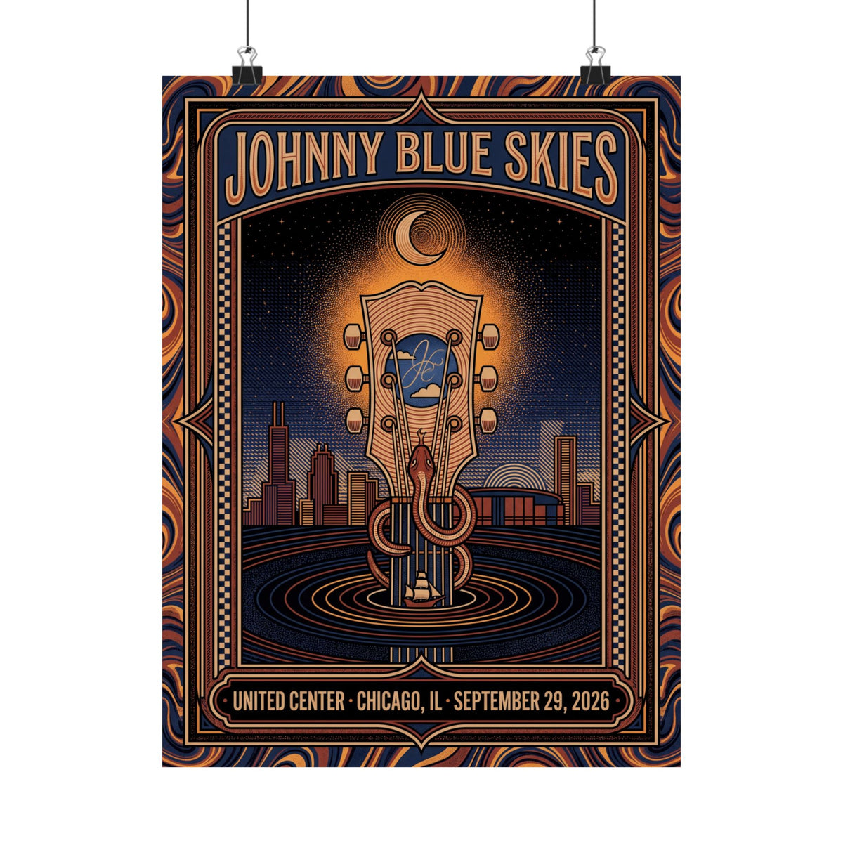 Johnny Blue Skies | September 29, 2026 | Chicago, IL | Concert Poster