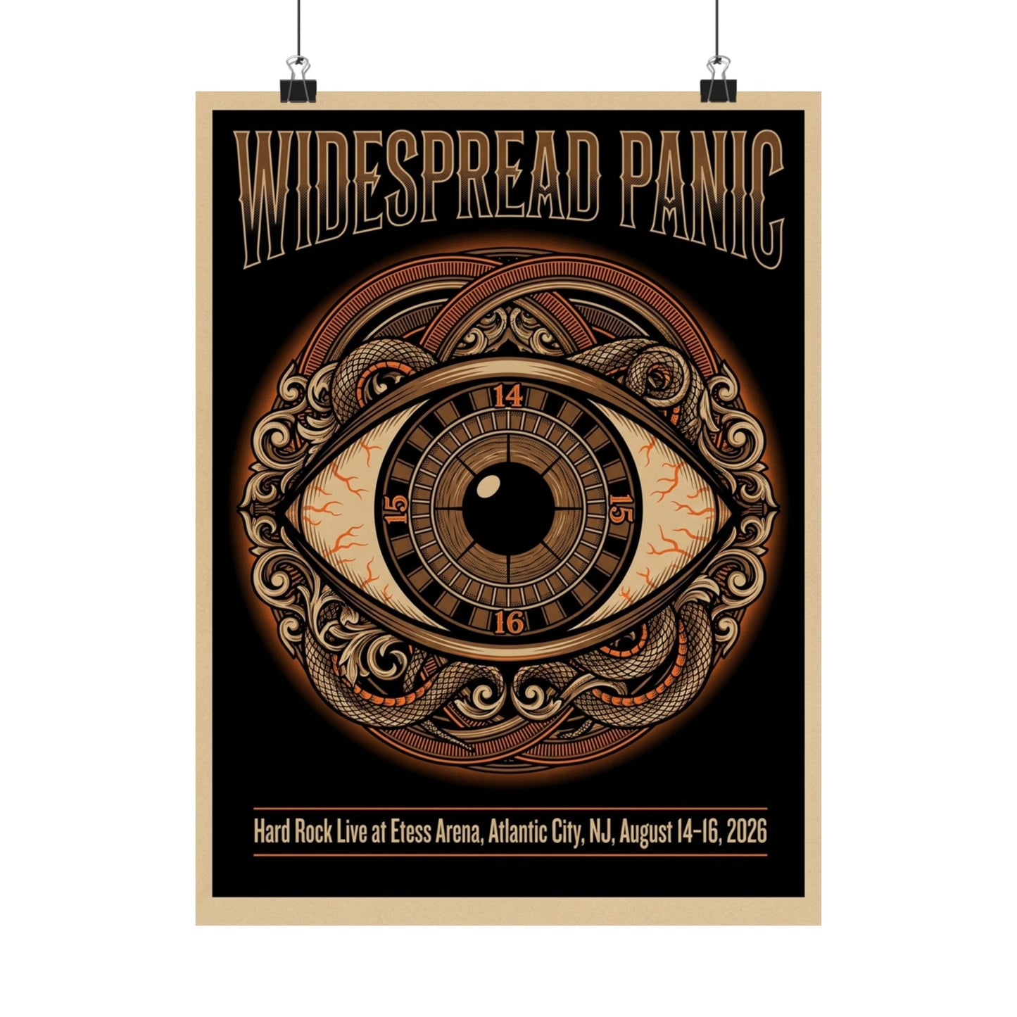 Widespread Panic | August 14–16, 2026 | Atlantic City, NJ | Concert Poster V2