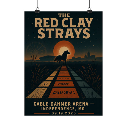 The Red Clay Strays Independence MO Concert Print | September 19, 2025 | Cable Dahmer Arena | Variant 2