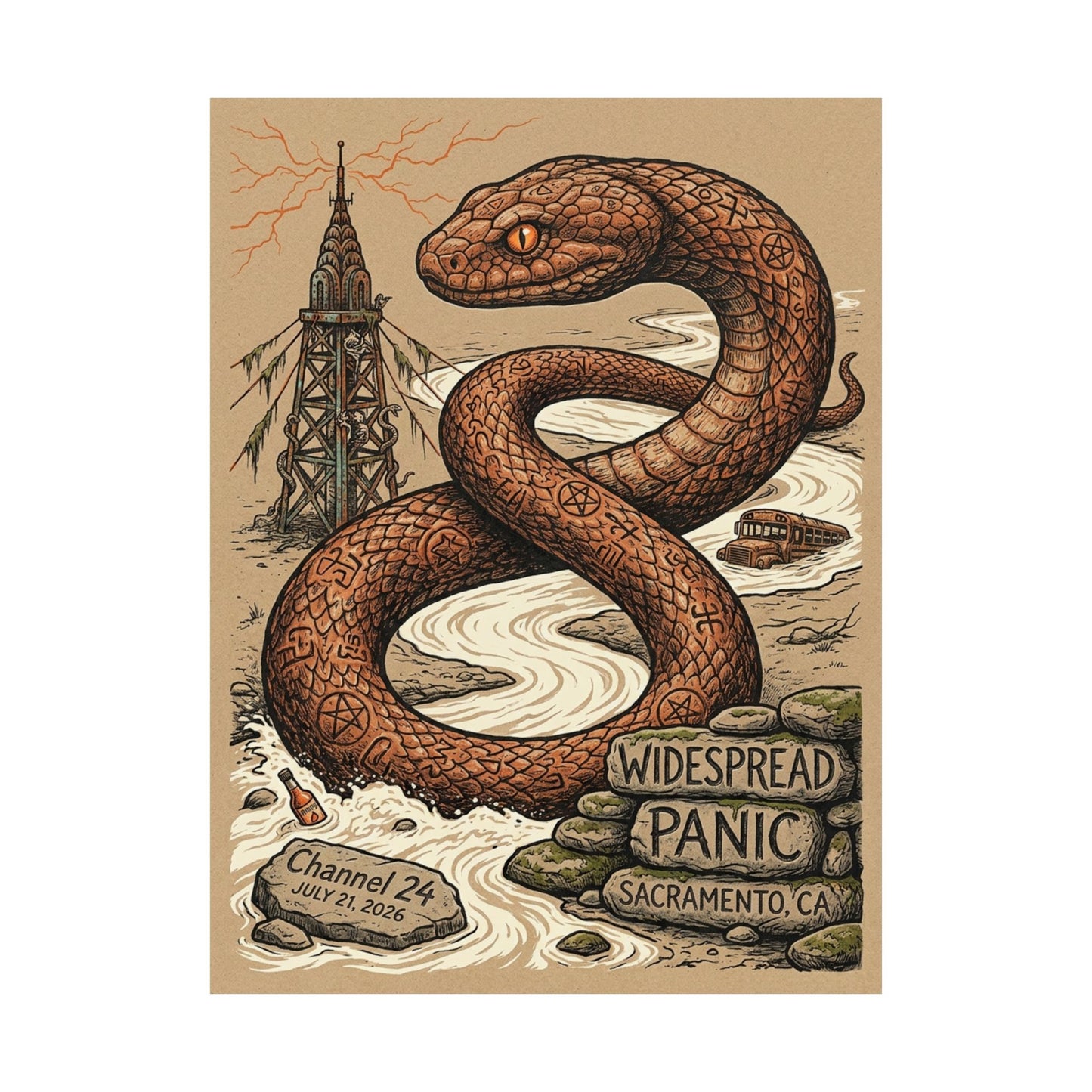 Widespread Panic | July 21, 2026 | Sacramento, CA | Concert Poster