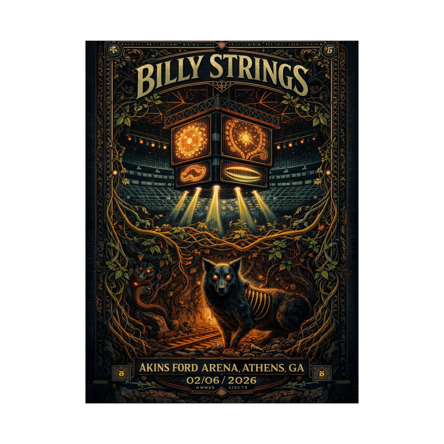 Billy Strings | 02/06/2026 | Athens, GA | Concert Poster  | N1