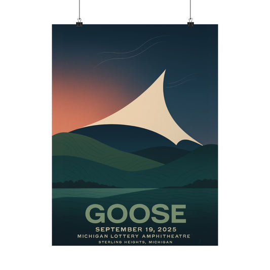Goose Michigan Lottery Amphitheatre Concert Print | September 19, 2025 | Sterling Heights, MI | Variant 2