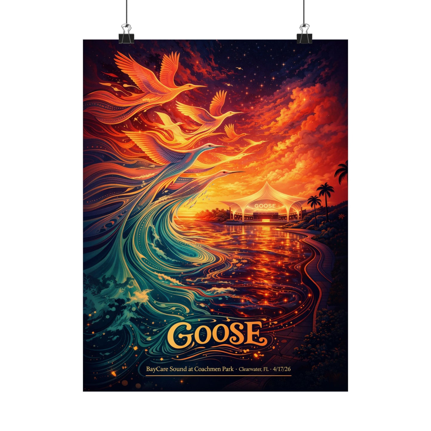 Goose  | 4/17/26 | Clearwater, FL | Concert Poster  | V2