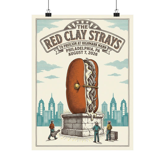 The Red Clay Strays | August 7, 2026 | Philadelphia,PA | Concert Poster