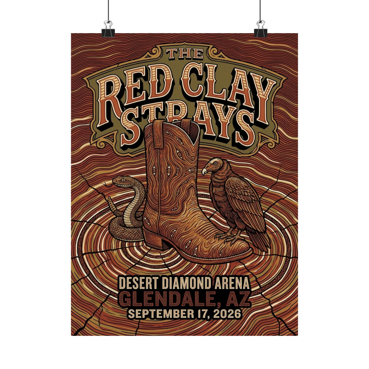 The Red Clay Strays | September 17, 2026 | Glendale, AZ | Concert Poster