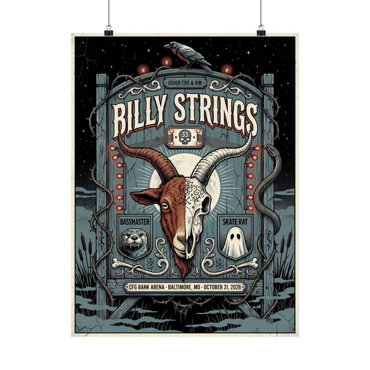 Billy Strings | October 31, 2026 | Baltimore, MD | Concert Poster