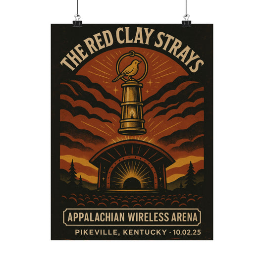 The Red Clay Strays Pikeville KY Concert Print | October 2, 2025 | Appalachian Wireless Arena | Variant 1