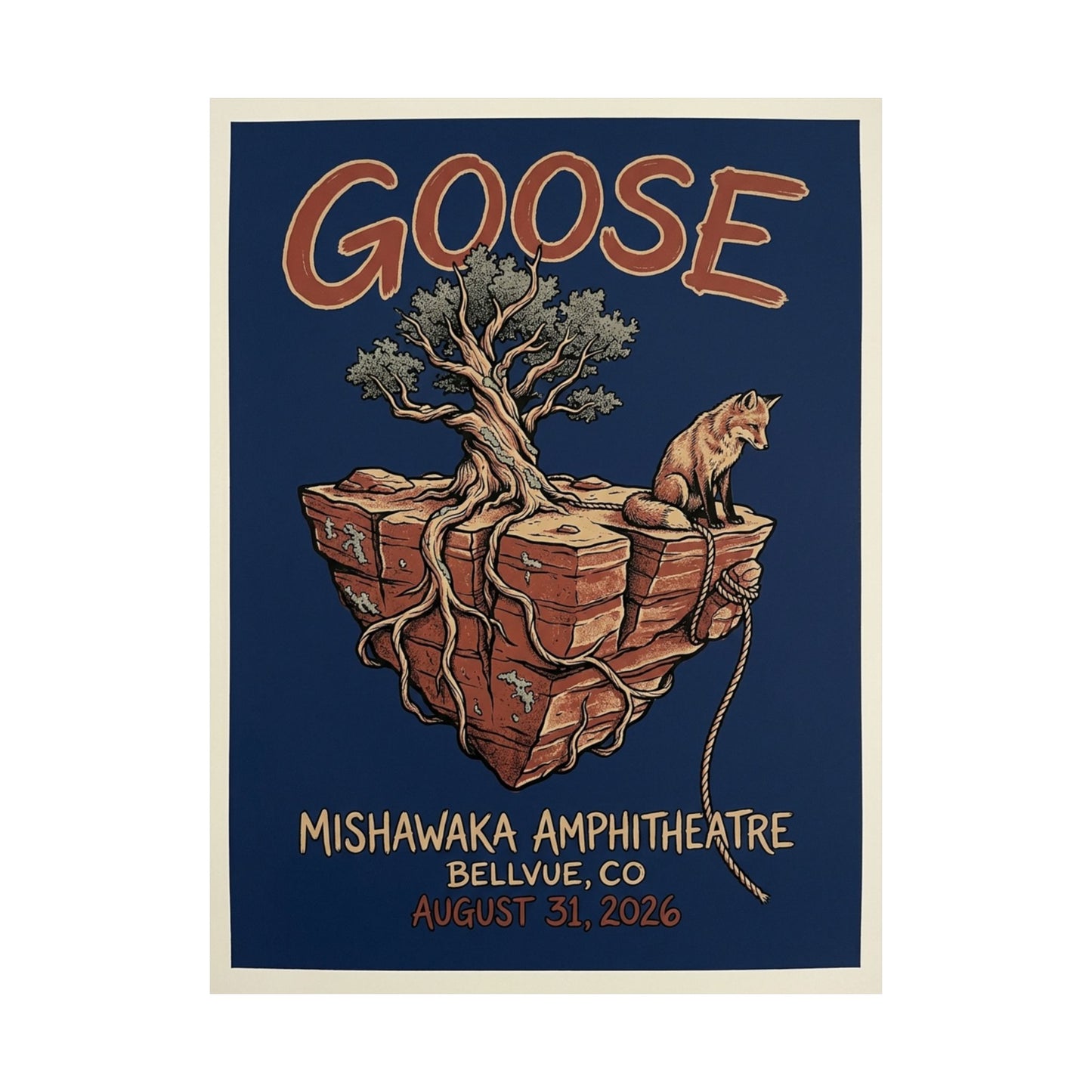 Goose | August 31, 2026 | Bellvue, CO | Concert Poster