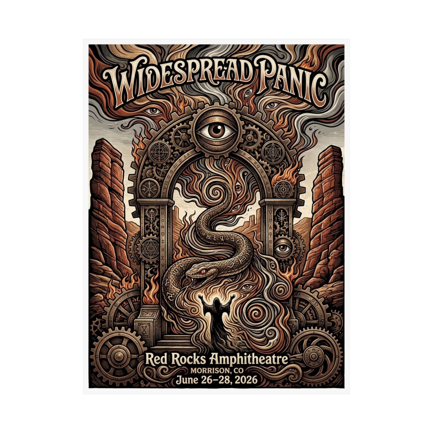 Widespread Panic | 06/26/26–06/28/26 | Morrison, CO | Concert Poster