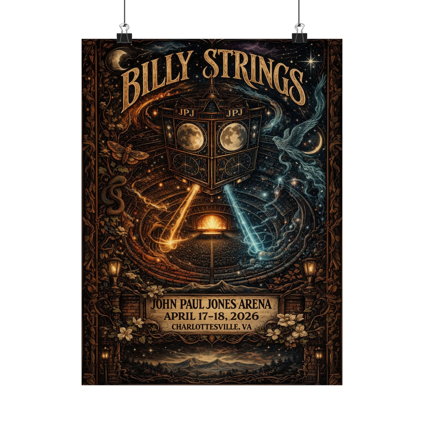 Billy Strings | 4/17/26 - 4/18/26 | Charlottesville, VA | Concert Poster  | V1