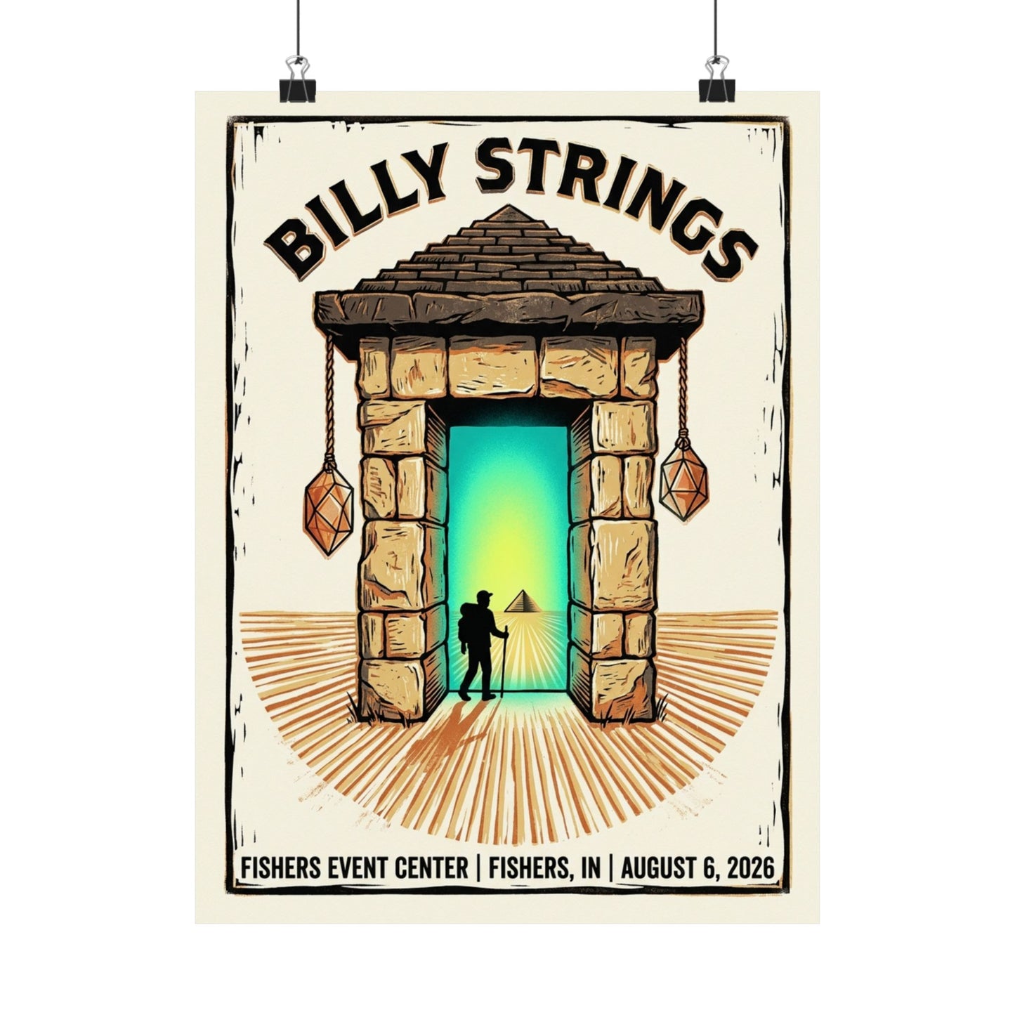 Billy Strings | August 6, 2026 | Fishers, IN | Concert Poster
