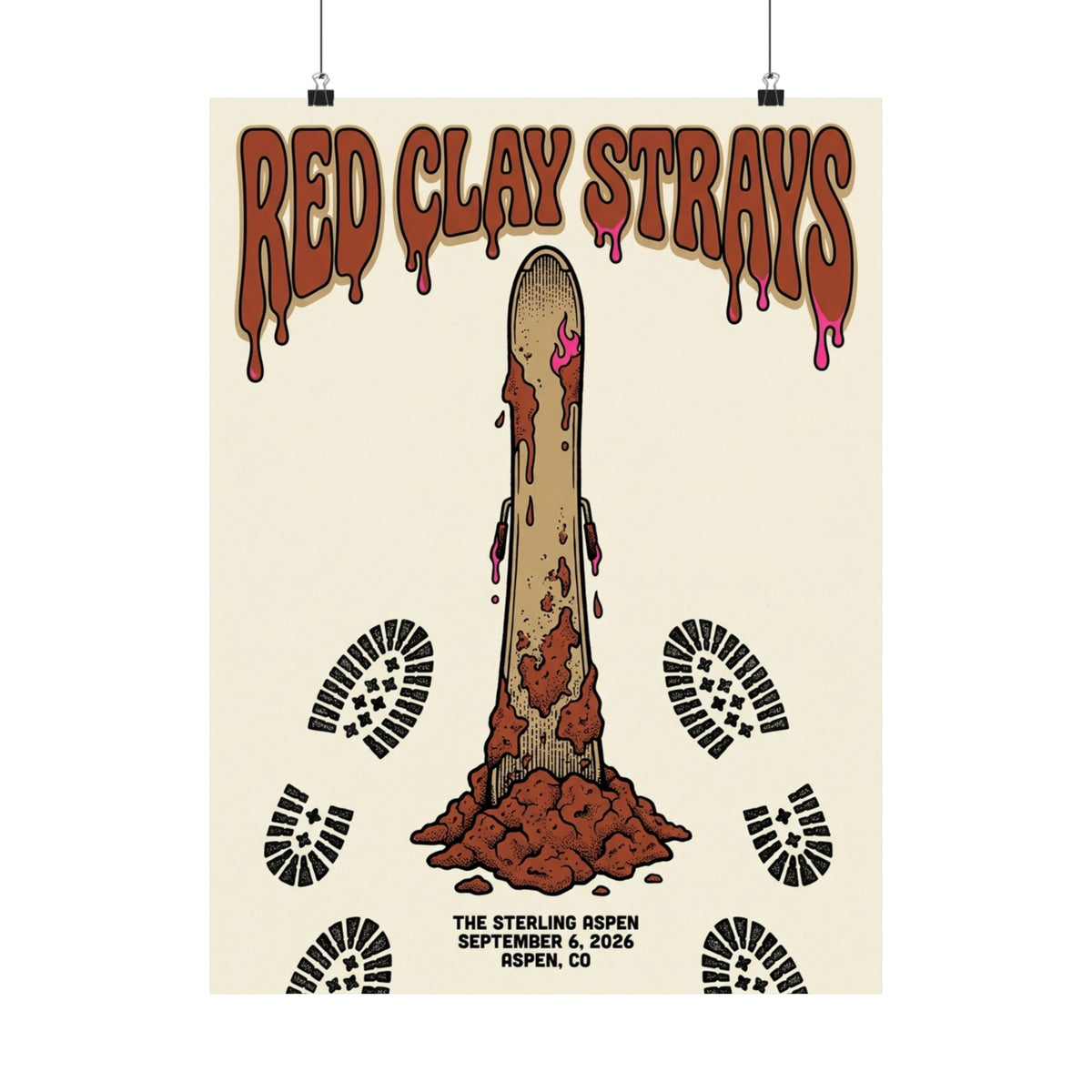 The Red Clay Strays | September 6, 2026 | Aspen, CO | Concert Poster
