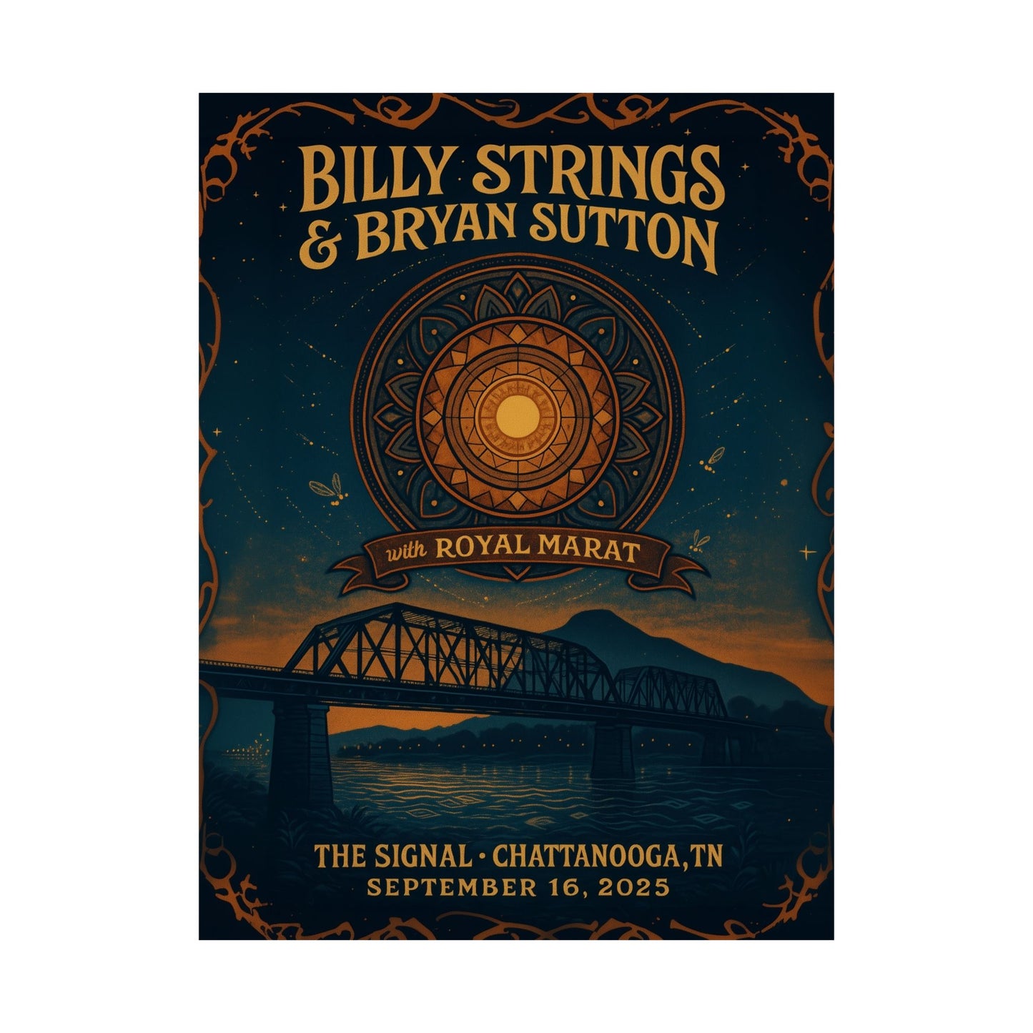 Billy Strings & Bryan Sutton Chattanooga | The Signal | September 16,2025 | Concert Poster
