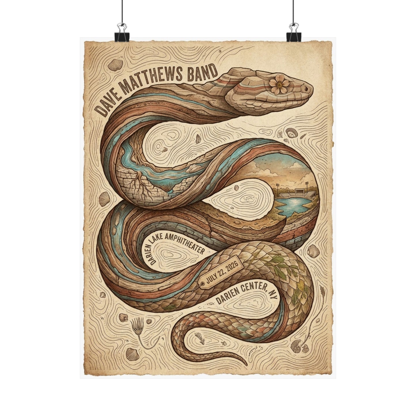 Dave Matthews Band | July 22, 2026 | Darien Center | Concert Poster