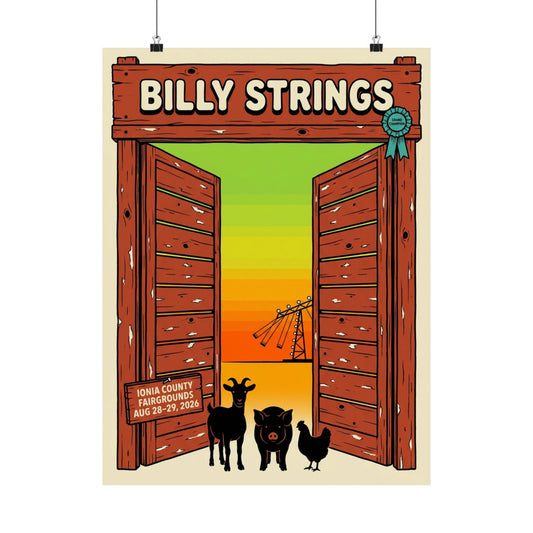 Billy Strings | August 28–29, 2026 | Ionia, MI | Concert Poster