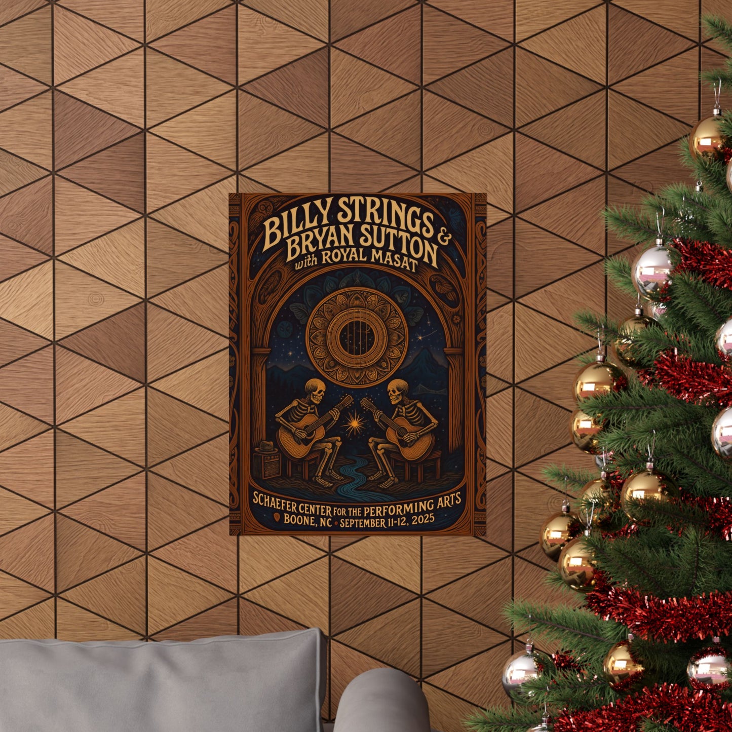 Billy Strings & Bryan Sutton Boone NC Concert Print | September 11 + 12, 2025 | Schaefer Center