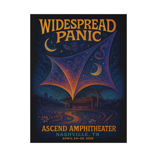 Widespread Panic Nashville April 24-26, 2025 Ascend Amphitheater Poster Print
