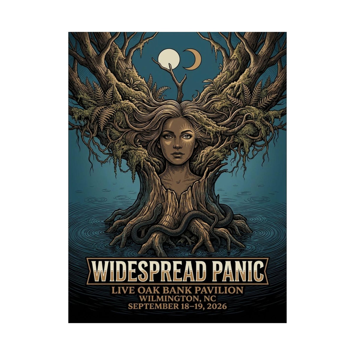 Widespread Panic | September 18–19, 2026 | Wilmington, NC | Concert Poster