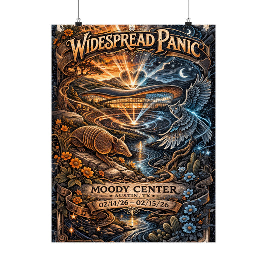 Widespread Panic | 02/14/26–02/15/26 | Austin, TX | Concert Poster  | V1