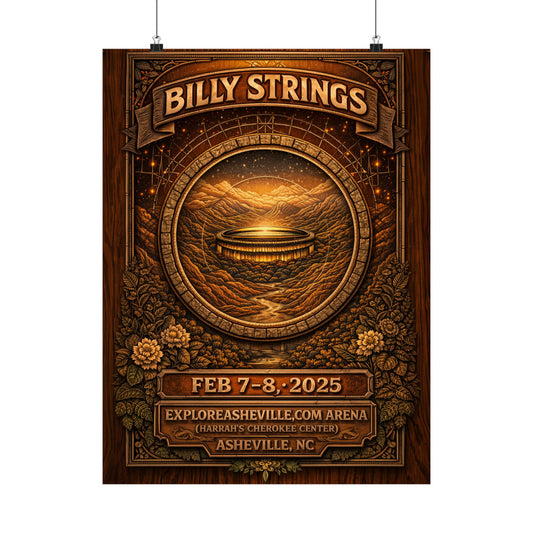 Billy Strings | 2/7/25 - 2/8/25 | Asheville, NC | Concert Poster  | Weekend 1 V1