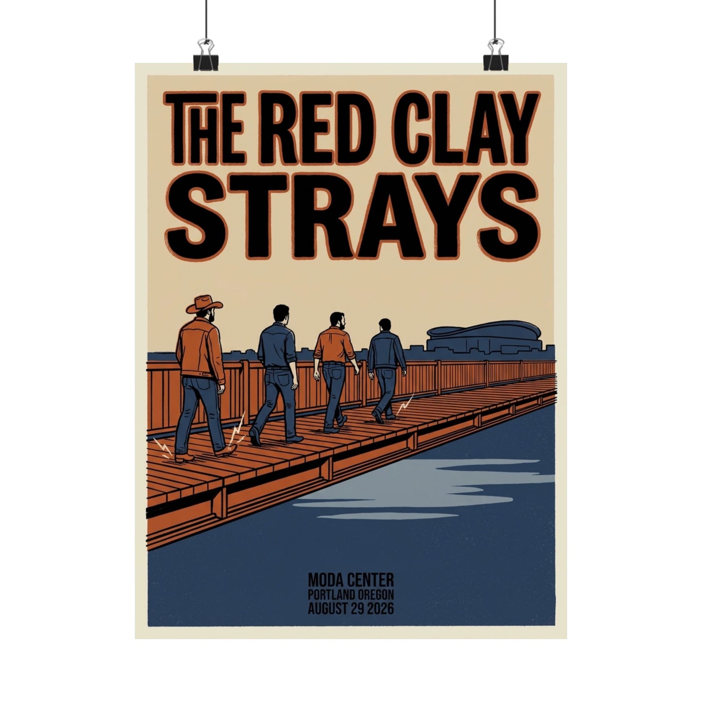 The Red Clay Strays | August 29, 2026 | Portland, OR | Concert Poster