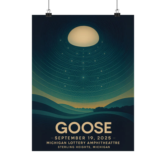 Goose Michigan Lottery Amphitheatre Concert Print | September 19, 2025 | Sterling Heights, MI | Variant 3