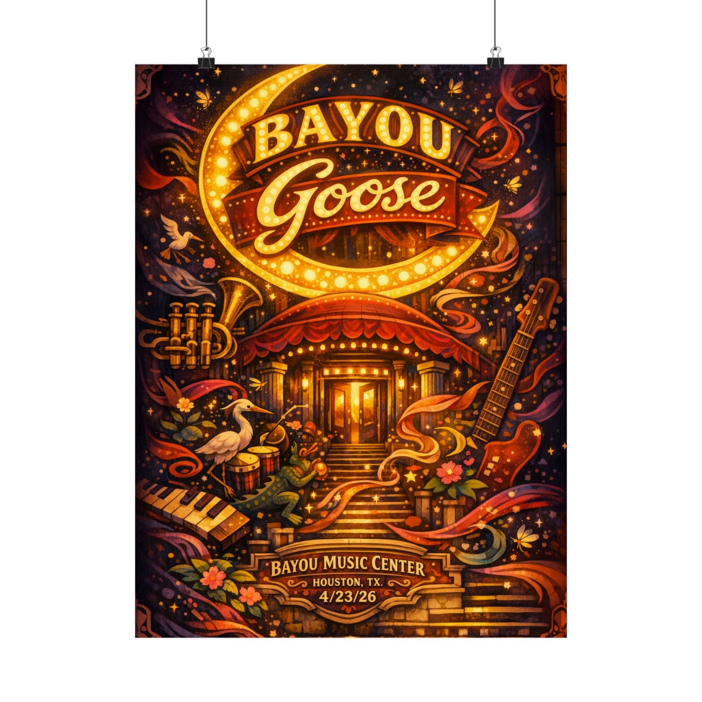Goose  | 4/23/26 | Houston, TX | Concert Poster  | V2