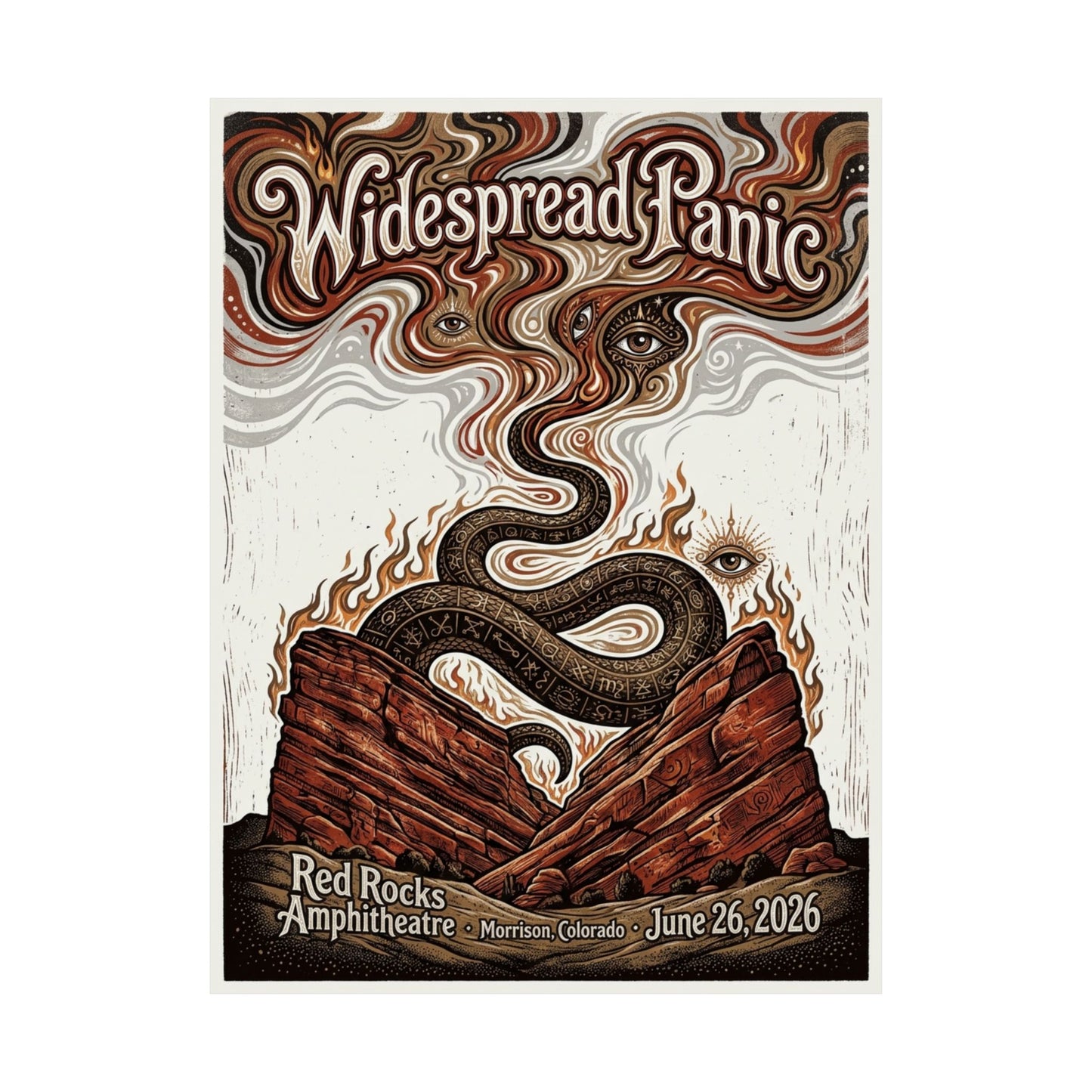 Widespread Panic | 06/26/26 | Morrison, CO | Concert Poster