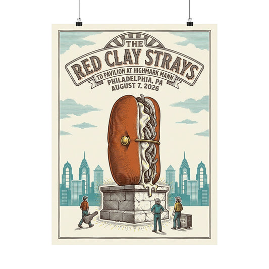 The Red Clay Strays | August 7, 2026 | Philadelphia,PA | Concert Poster