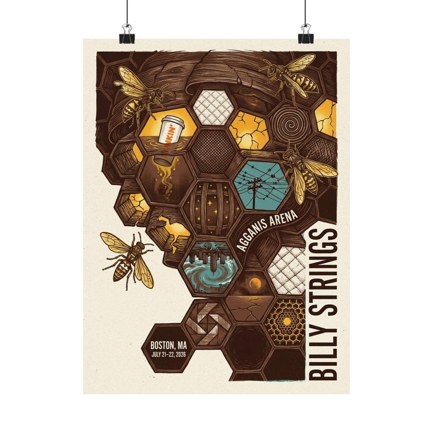 Billy Strings | July 21–22, 2026 | Boston, MA | Concert Poster