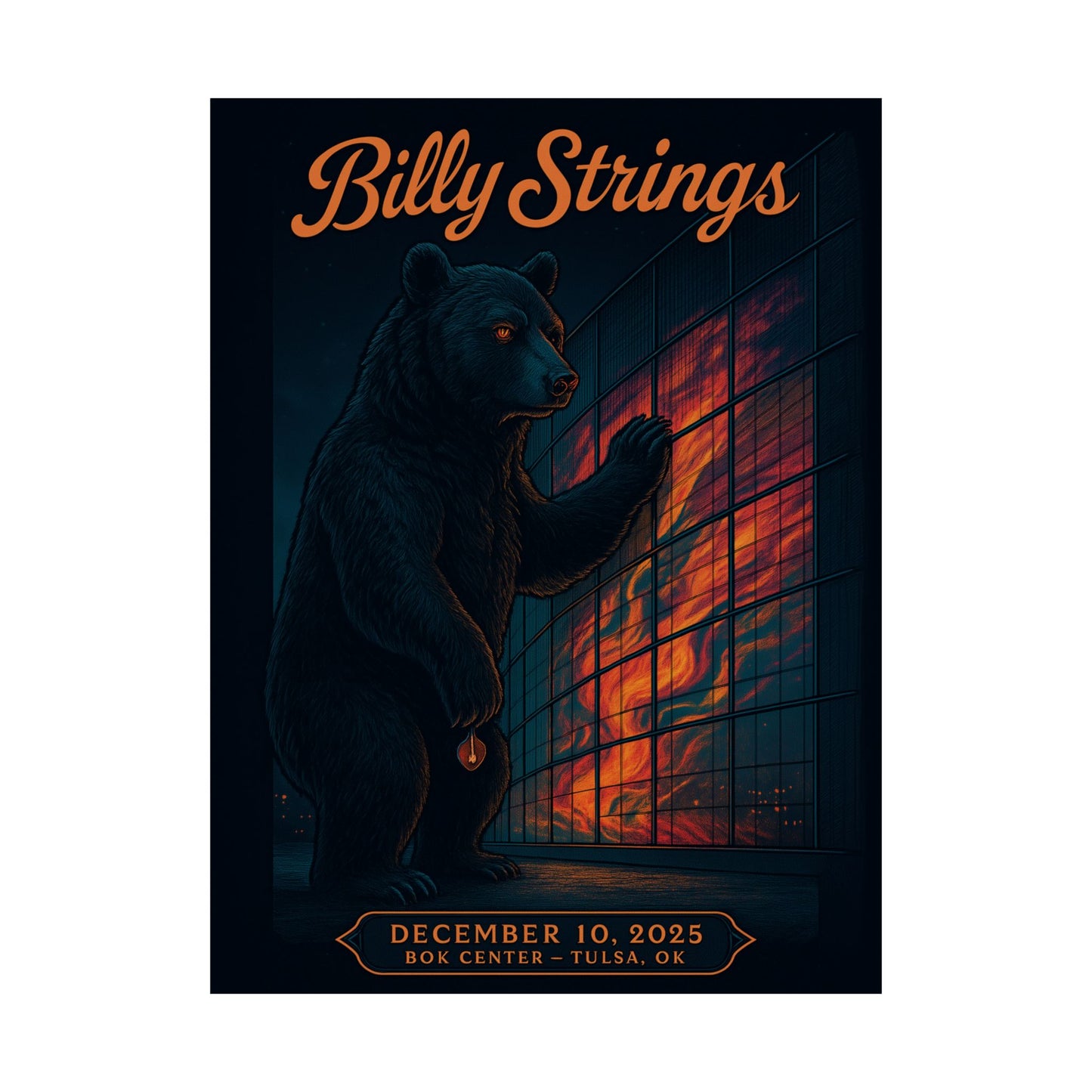 Billy Strings Tulsa OK | BOK Center | December 10, 2025 | Concert Poster | Variant 2