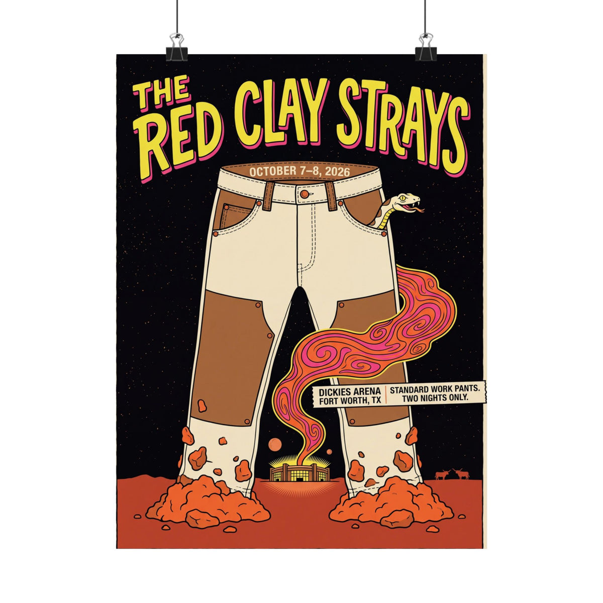The Red Clay Strays | October 7–8, 2026 | Fort Worth, TX | Concert Poster