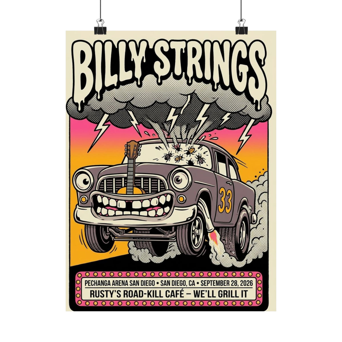 Billy Strings | September 28, 2026 | San Diego, CA | Concert Poster