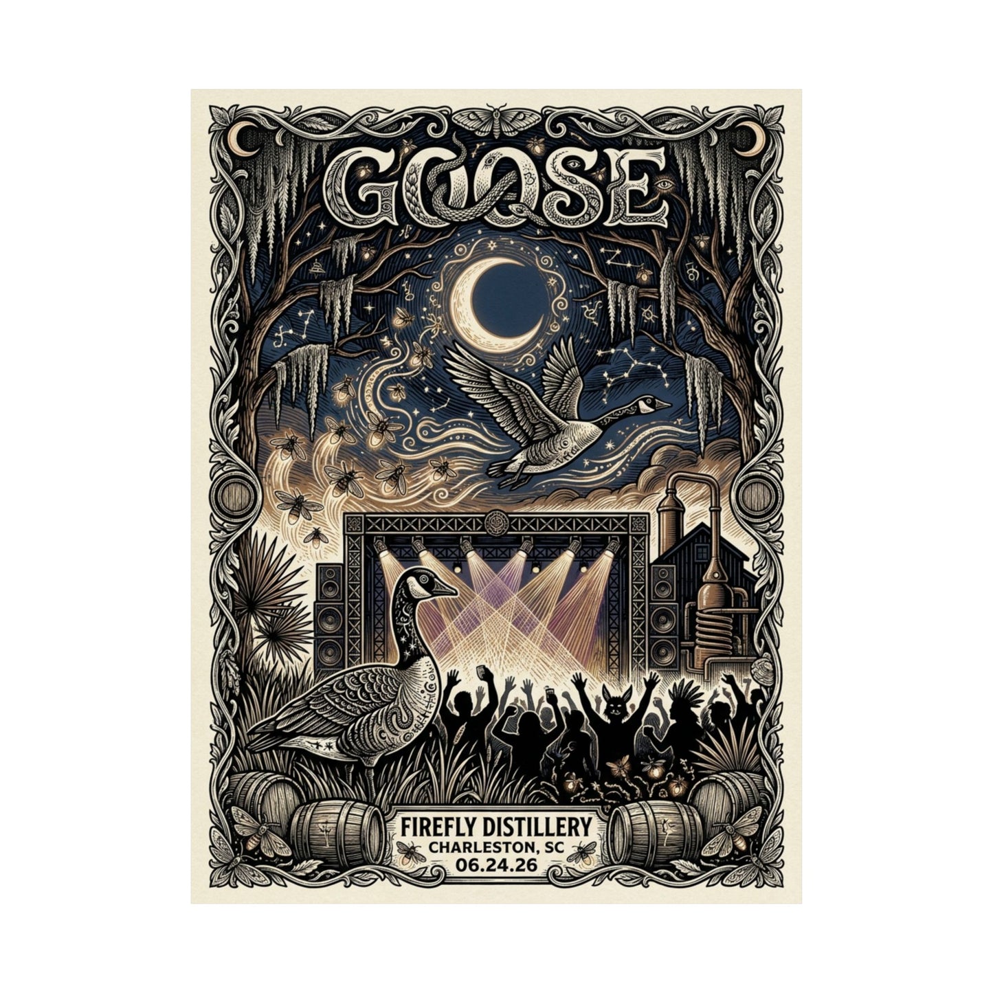 Goose  | 06/24/26 | Charleston, SC | Concert Poster  | N2