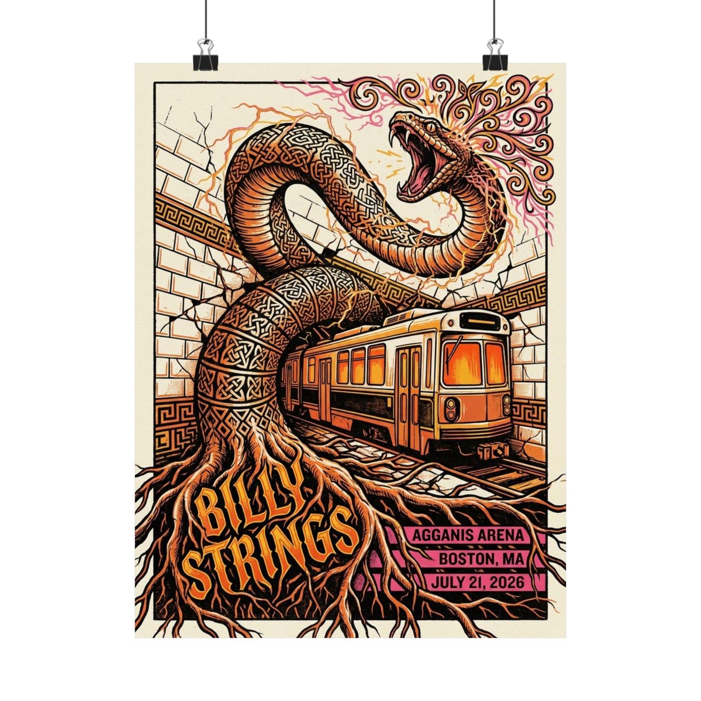 Billy Strings | July 21, 2026 | Boston, MA | Concert Poster