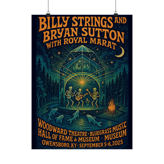 Billy Strings & Bryan Sutton Owensboro KY Concert Print | September 5 and 6, 2025 | Woodward Theatre