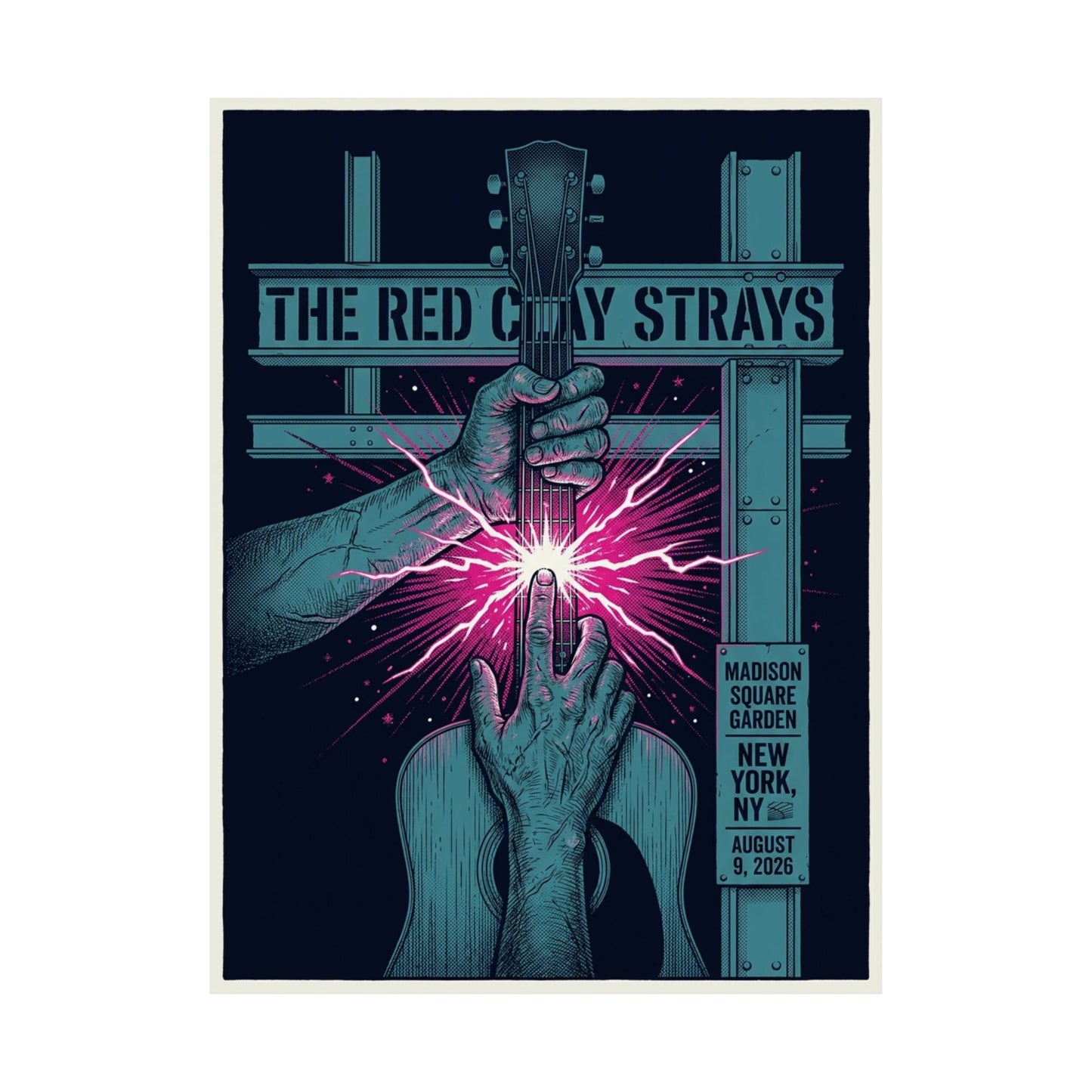 The Red Clay Strays | August 9, 2026 | NYC, NY | Concert Poster